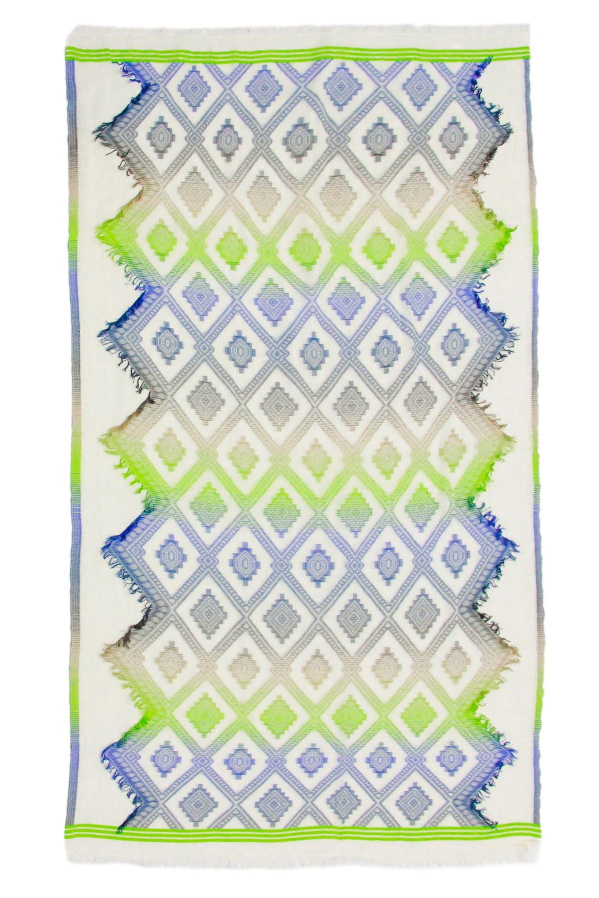 Abstract Tie Dye Diamond Print Scarf - Lightweight Fashion Accessory for Women, Boho Chic Style - Perfect for Parties, Travel, and Everyday Wear