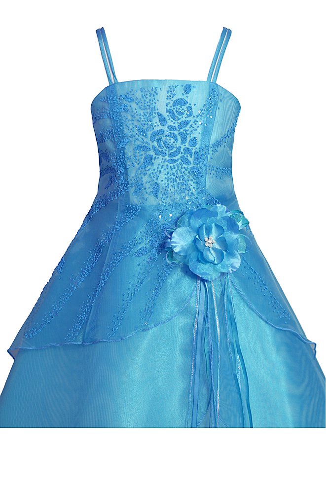 Elegant Big Girls' Wedding Flower Girl Dress - Formal Pageant Gown for Special Occasions | Perfect for Weddings, Parties & Pageants