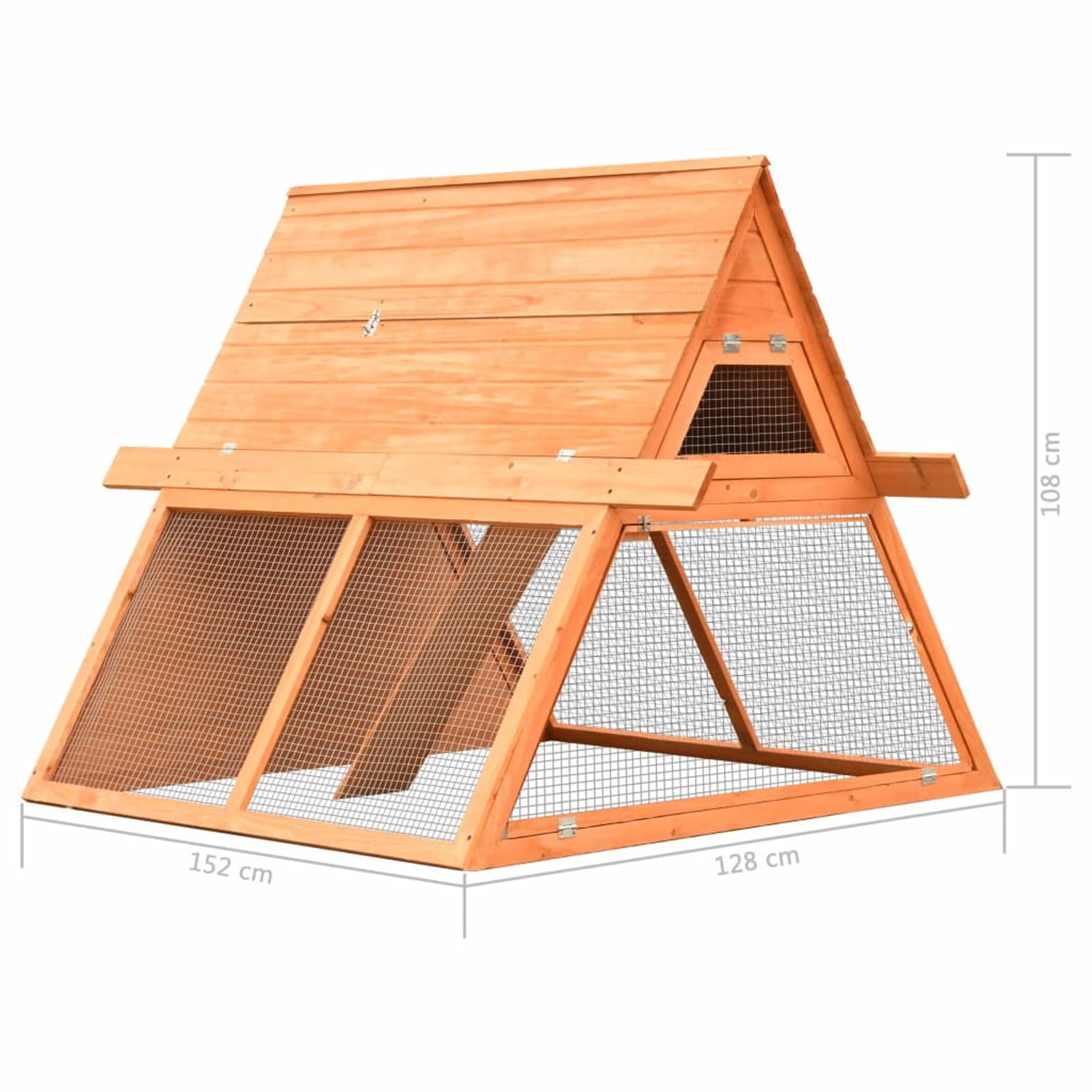 Premium Outdoor Rabbit Hutch with Pull-Out Tray & Ramp - 59.8