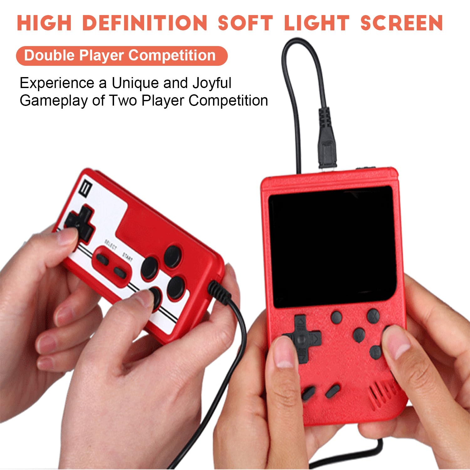 Arcade Buddy Tendo Retro Handheld Game Console - 400 Classic FC Games, 3-Inch Color Screen, TV Output & 2-Player Mode | Portable Gaming Device for Kids & Adults, Perfect for Travel, Commute & Family Game Nights