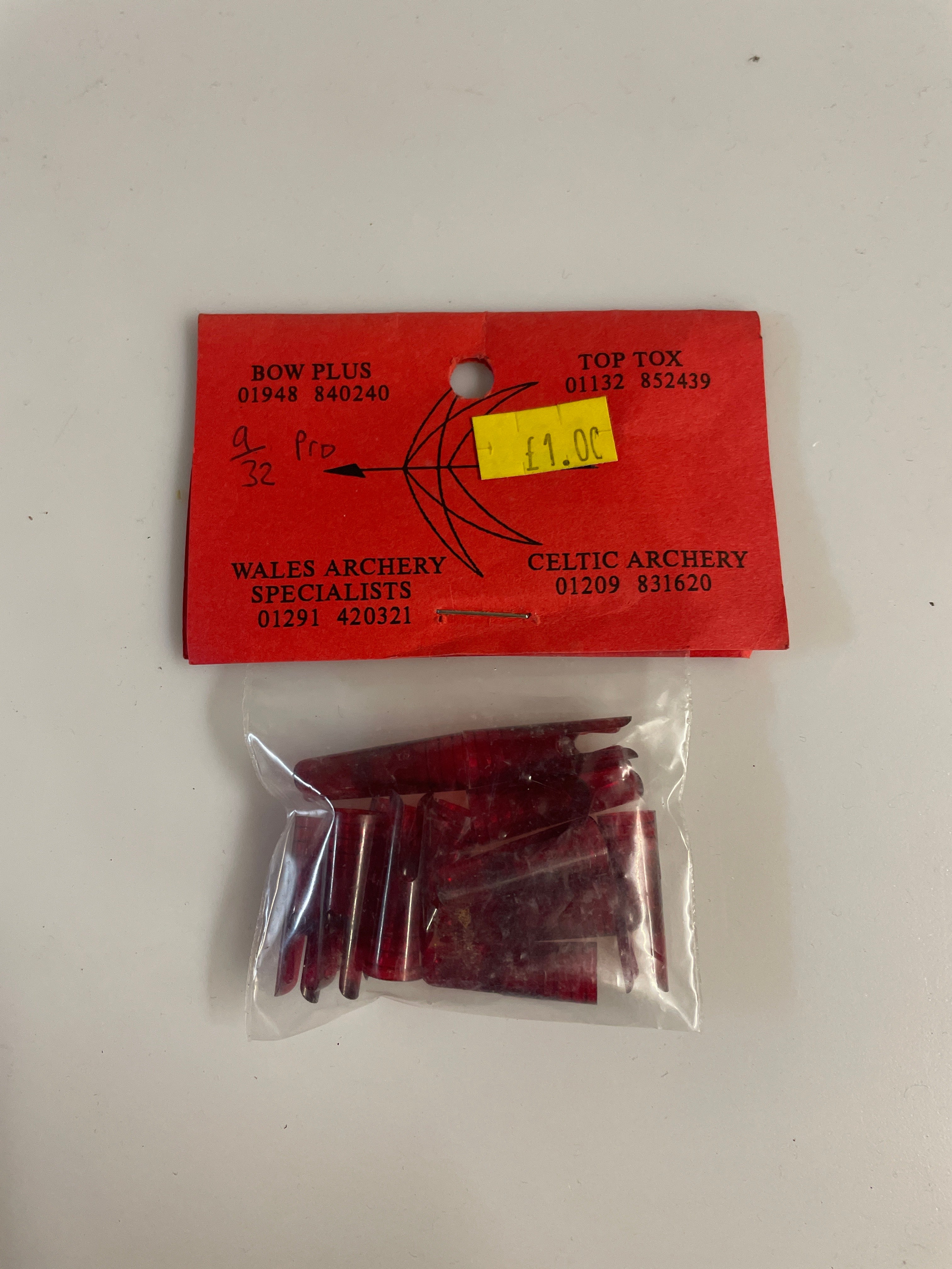 Discontinued 9/32 Pro Nocks - 12 Pack in Red | Archery Accessories for Target Practice & Bow Hunting