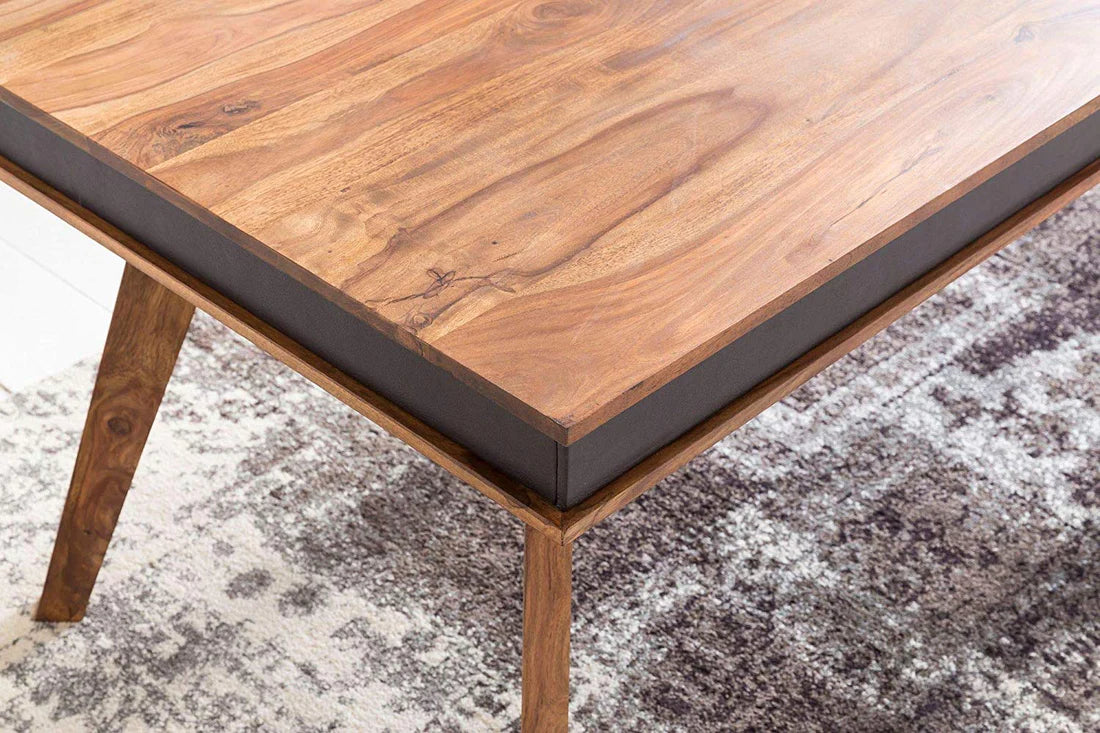 Gfine Solid Sheesham Wood 6-Seater Dining Table 175x91x76cm - Perfect for Family Gatherings & Dinner Parties