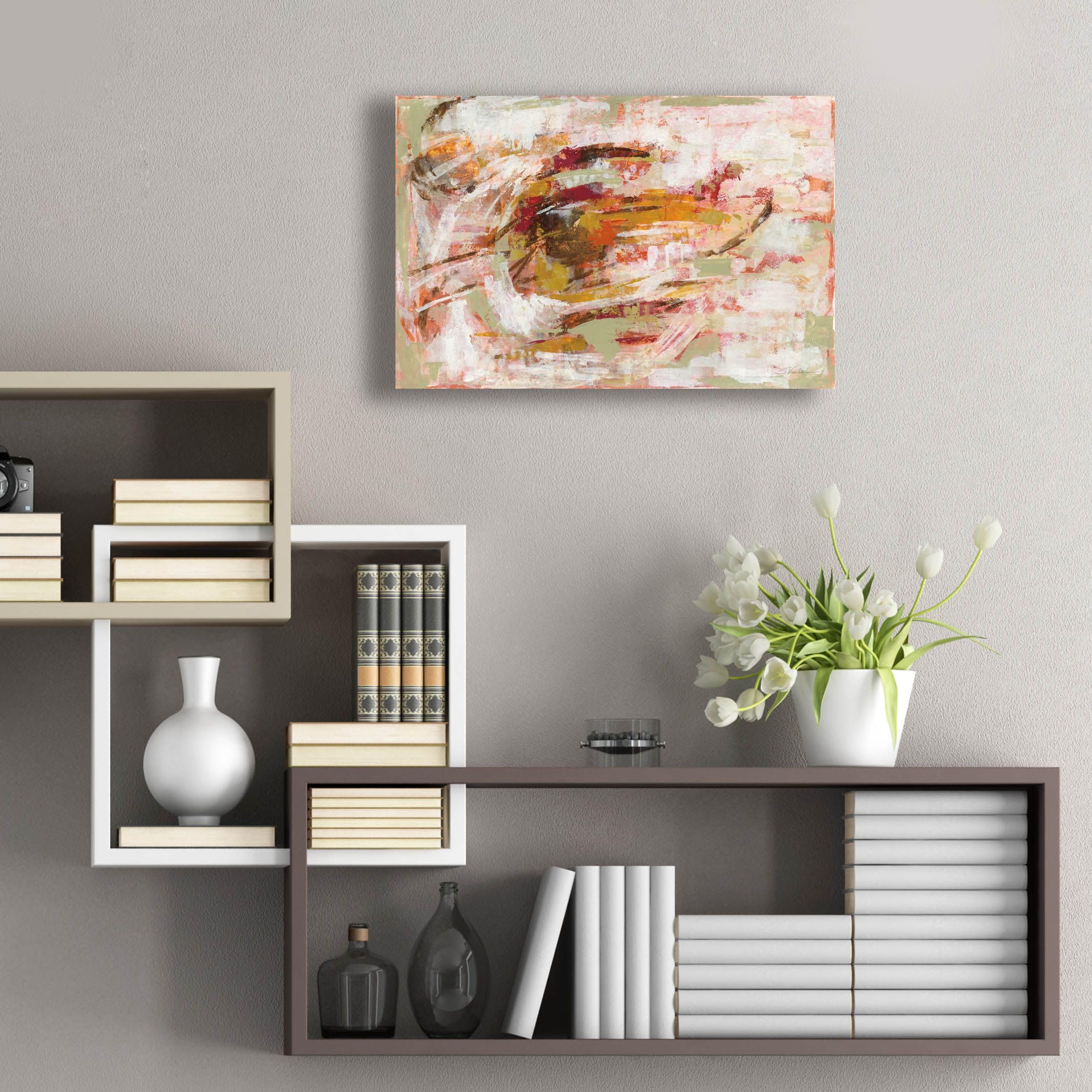 Epic Art 'Graffiti Wall II' by Silvia Vassileva - Modern Acrylic Glass Wall Art Painting 24x16 Inches - Perfect for Living Room, Bedroom & Office Decor
