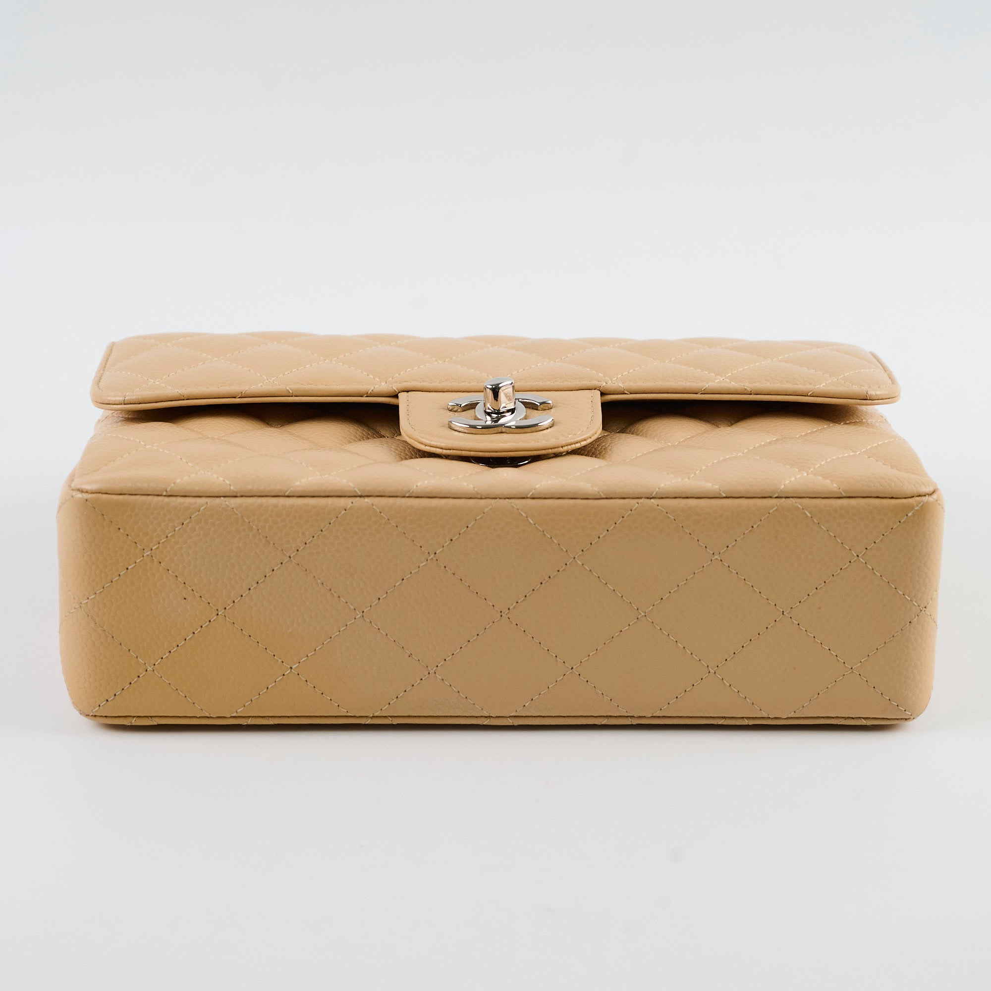 Chanel Small Caviar Double Classic Flap Bag Beige Clair - Luxury Designer Handbag for Women, Perfect for Parties, Dating & Special Occasions