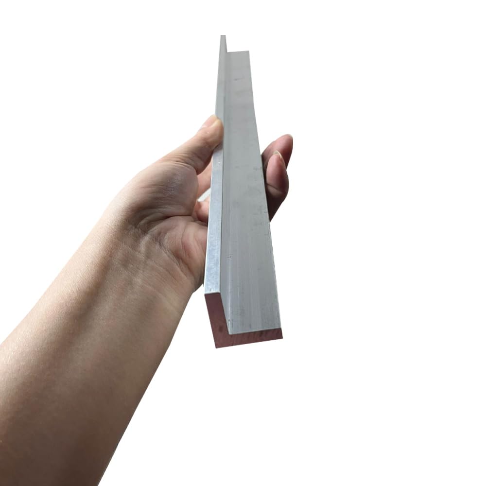 16Inch Aluminum Angle Stock 6061-T6, 1x1x1/4 Inch Thick (2 Pack) - Perfect for DIY Projects, Metal Fabrication, Shelving & Structural Support