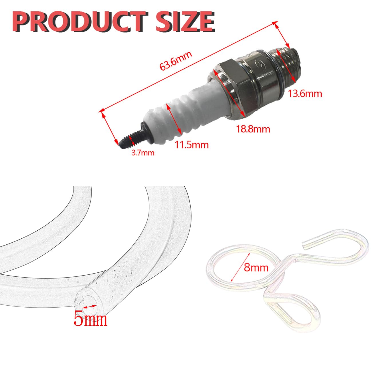 High-Performance CDI Ignition Magneto Coil Spark Plug Kit for 49cc-80cc 2-Stroke Engines - Compatible with Motorized Bicycles, Pocket Bikes & Mini Chopper - Upgrade Your Ride for Better Acceleration & Fuel Efficiency