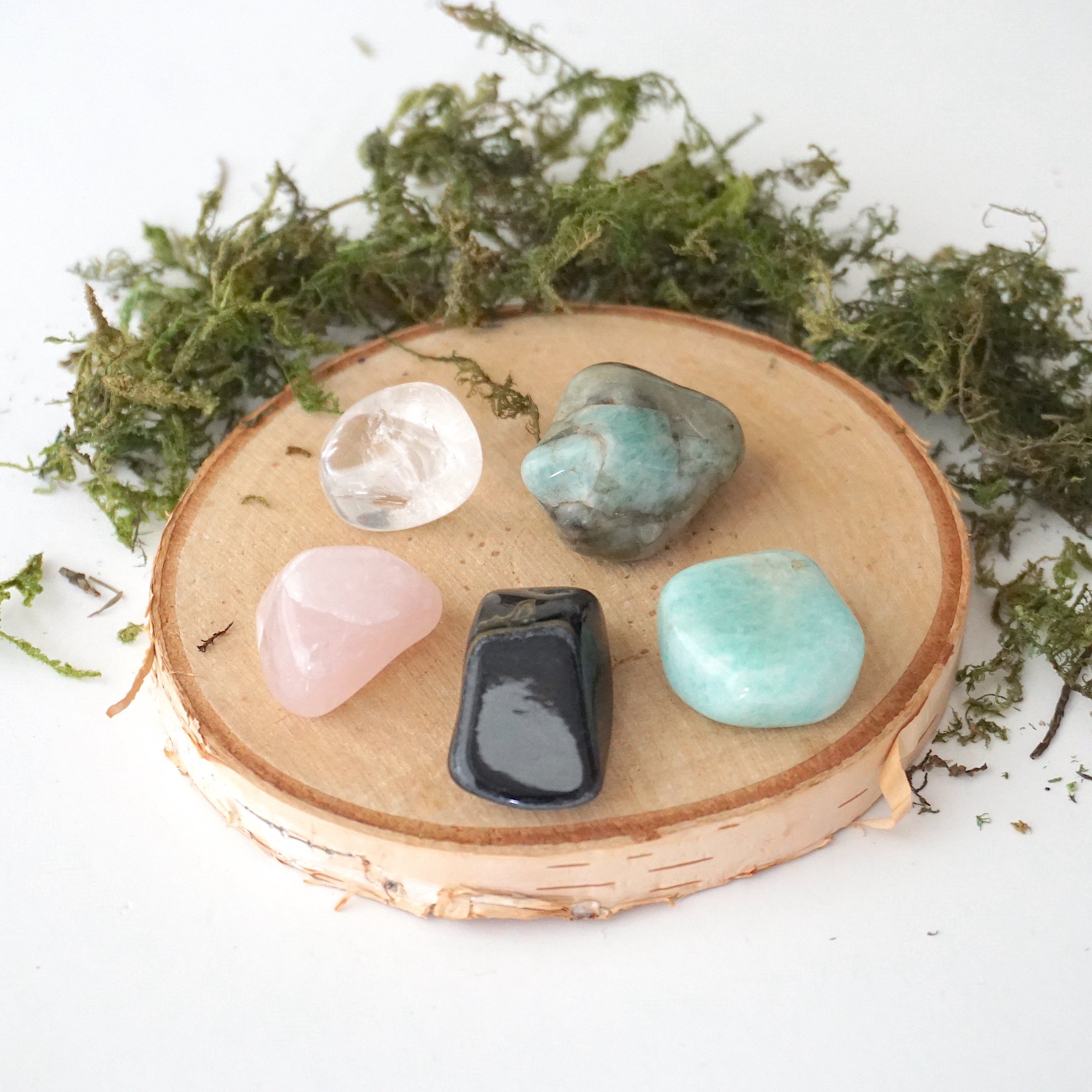 Mindfulness Crystals Healing Stones Set - Natural Gemstone Collection for Meditation, Stress Relief & Positive Energy - Perfect for Yoga, Reiki & Spiritual Healing Practices