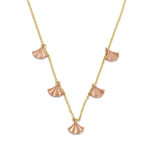 14K Yellow Gold Shell Pendant Necklace for Women - Elegant Beach Jewelry Gift for Summer, Vacations & Layering