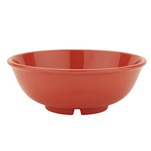 Diamond Mardi Gras Collection 24 oz Melamine Bowls - Set of 12, Orange Plastic Serving Bowls for Parties, Picnics & Outdoor Dining - Durable & Lightweight Dishware