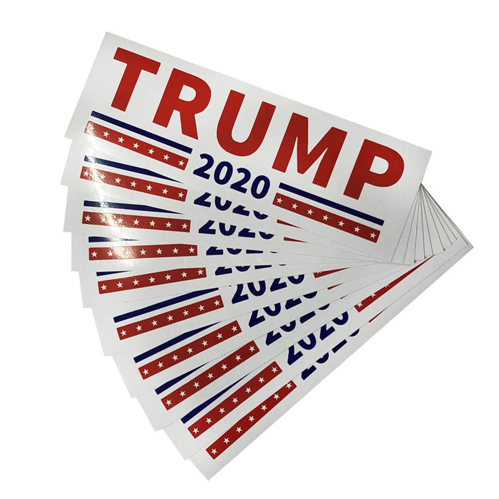 2020 Trump US President Car Stickers - 30-Piece White Decorative Auto Decals for Cars, Trucks & Windows | Political Campaign, Bumper Stickers, Vehicle Personalization