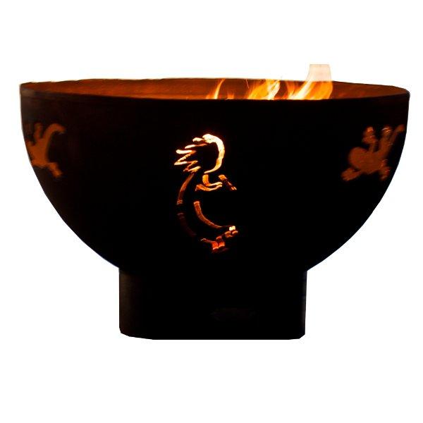 Kokopelli Outdoor Fire Pit - Portable Campfire Bowl for Backyard, Patio, Beach & Camping - Smokeless Steel Fire Pit with Spark Screen & Carry Bag