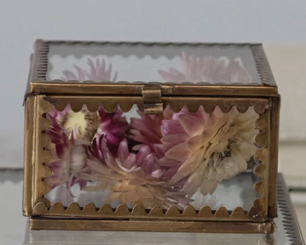 Elegant Brass and Glass Display Box - Premium Jewelry & Collectible Showcase for Home Decor, Retail Stores, and Gift Presentation