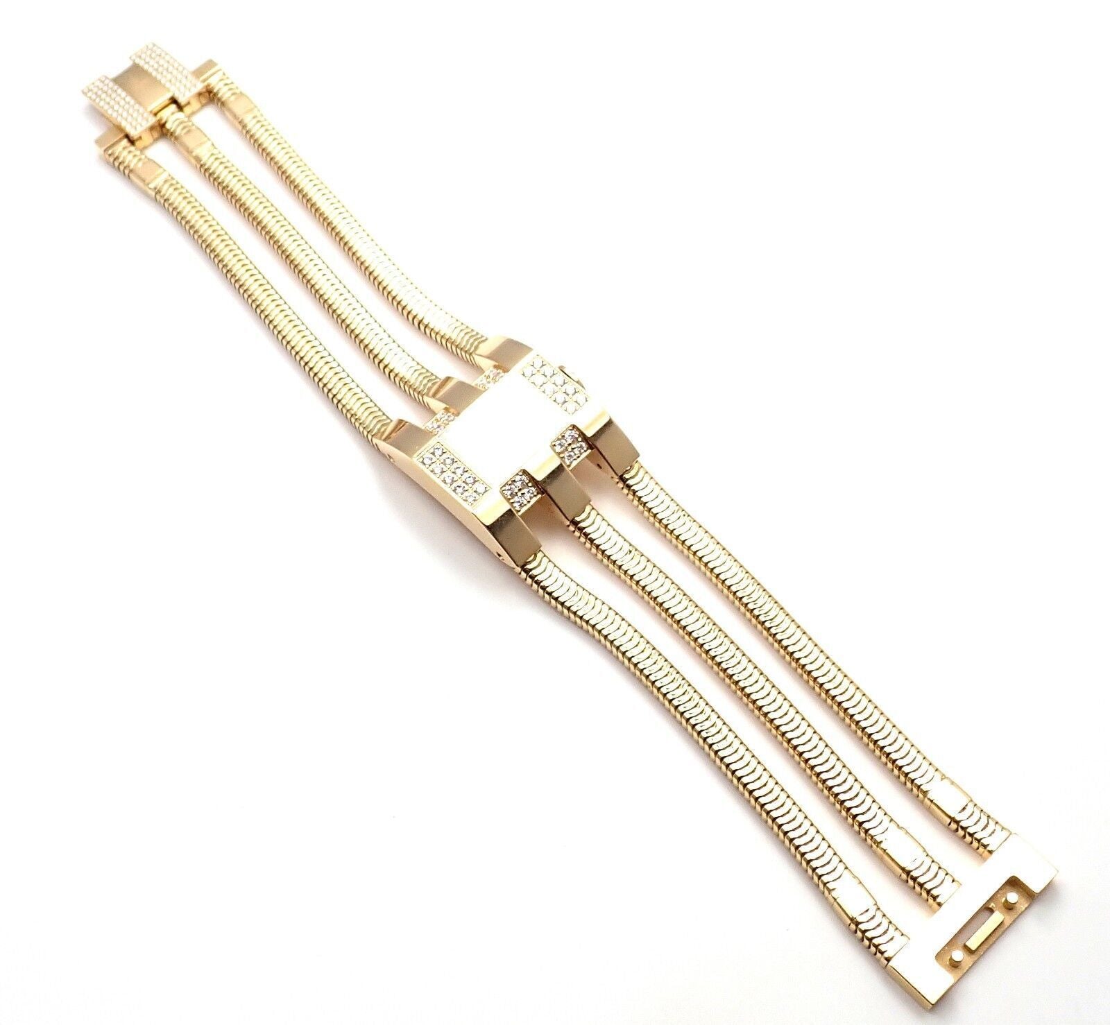 Authentic Van Cleef & Arpels 18k Gold Diamond Liane Bracelet Watch - Luxury Women's Jewelry for Special Occasions & Gifts