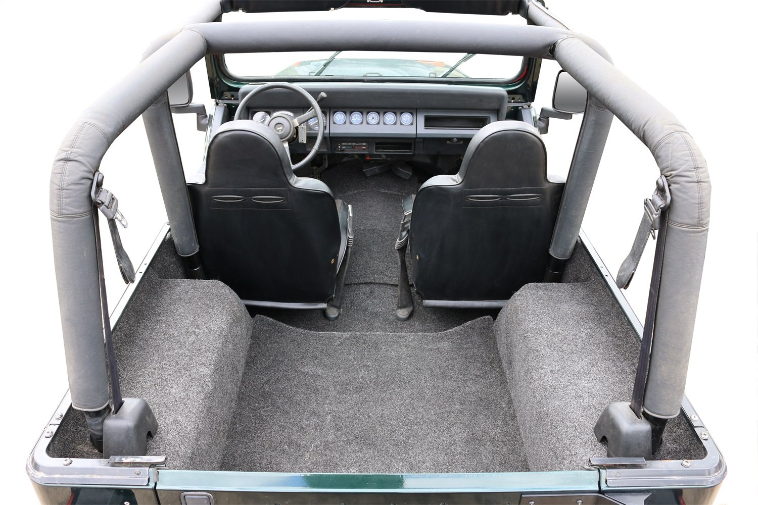 BedRug Jeep Wrangler YJ Rear Cargo Liner Kit (1987-1995) - 4-Piece Set with Tailgate & Cargo Protection | Durable All-Weather Floor Mat for Off-Roading, Camping & Outdoor Adventures