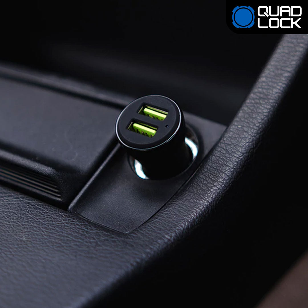 Fast Charging Dual USB 12V Car Charger Adapter - Quick Charge for iPhone, Android & More - Perfect for Road Trips & Daily Commutes