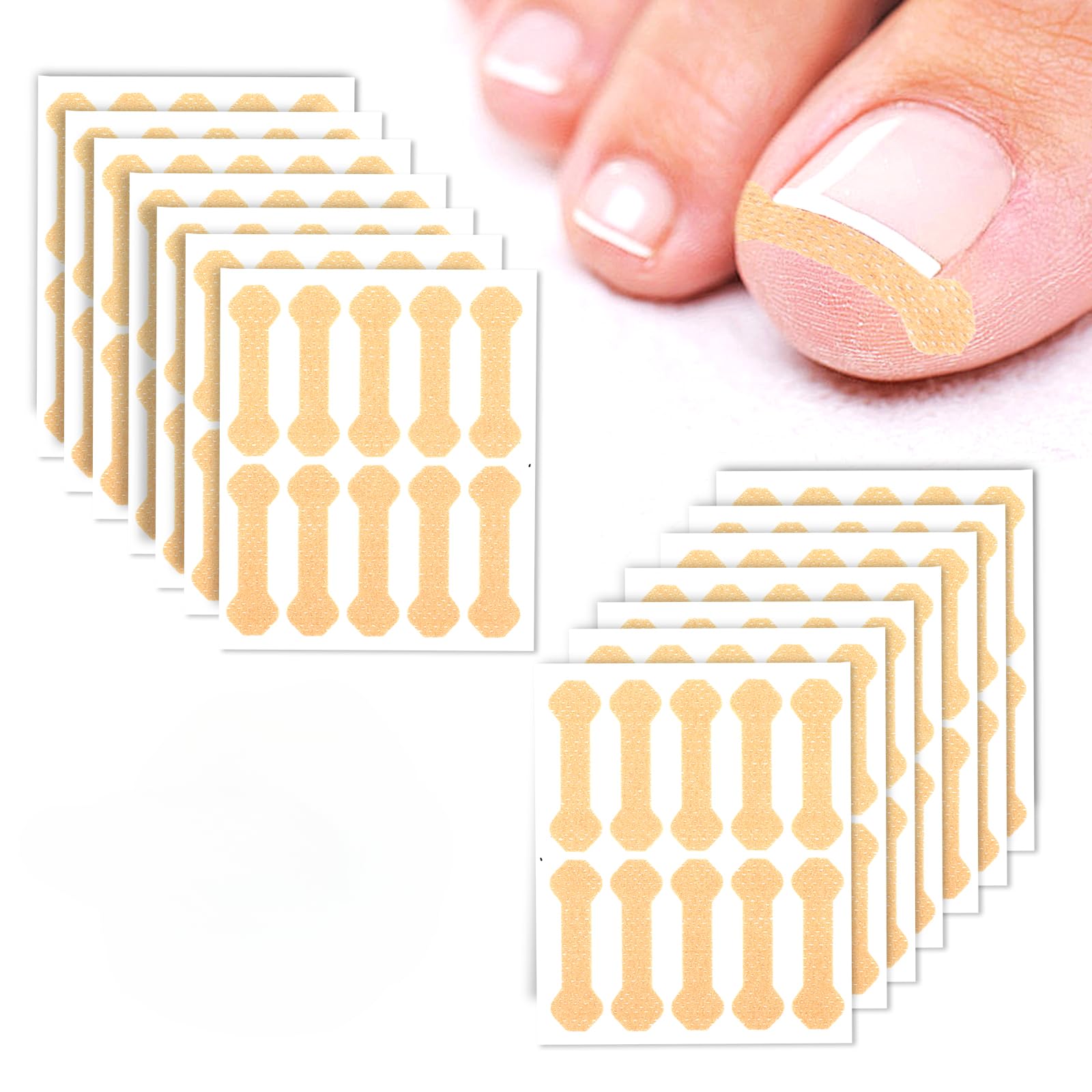 Professional Ingrown Toenail Treatment Strips & Pedicure Kit - 140 Pcs for Pain Relief & Toenail Care | Perfect for Home Use, Salon Treatments & Post-Surgery Recovery