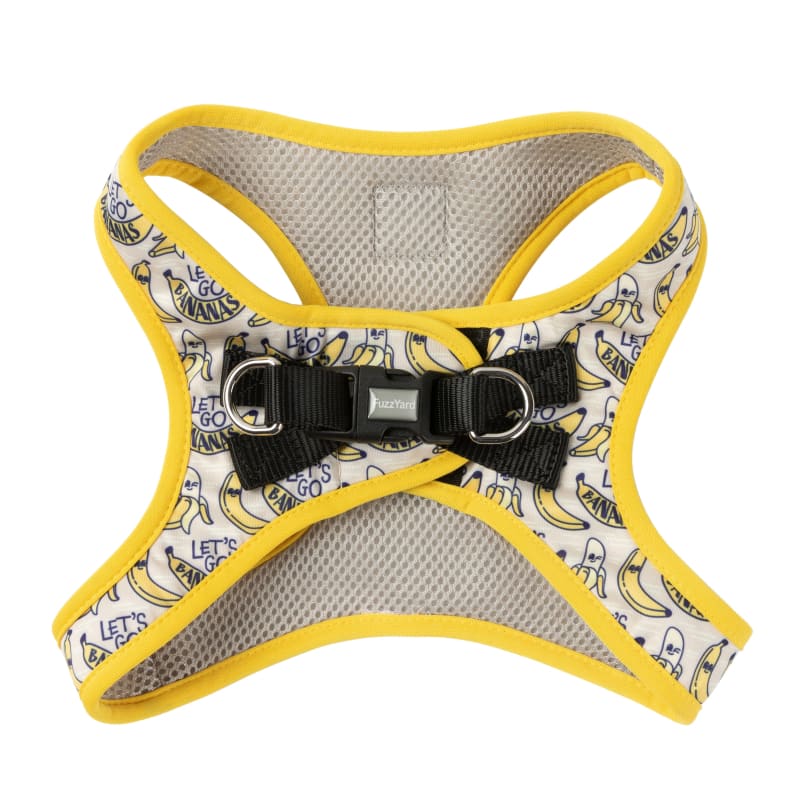 Fuzzyard Go Bananas Dog Step-in Harness - Adjustable Pet Vest with Reflective Strips (6 Sizes) for Small, Medium & Large Dogs - Perfect for Walking, Training & Outdoor Adventures