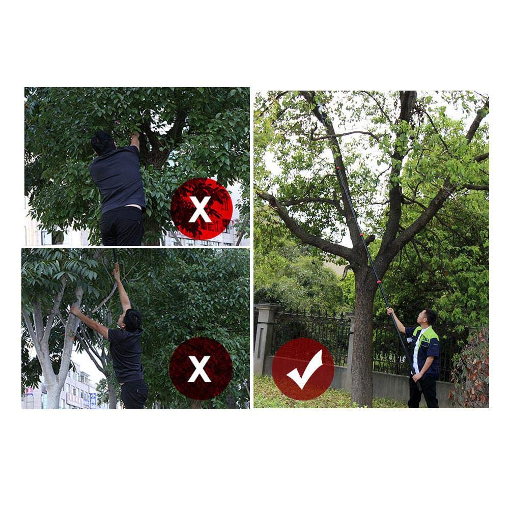 6M Telescopic Pruning Saw with 58cm Hardened Steel Blade - Folding Garden Saw for Tree Trimming, Wood Cutting & Outdoor Use - Extendable to 20FT for High Branches - Perfect for Gardening, Landscaping & DIY Projects