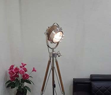 Vintage Nautical Floor Lamp - Handmade Rustic Tripod Light for Home Decor & Gifts | Coastal Living Room Lighting