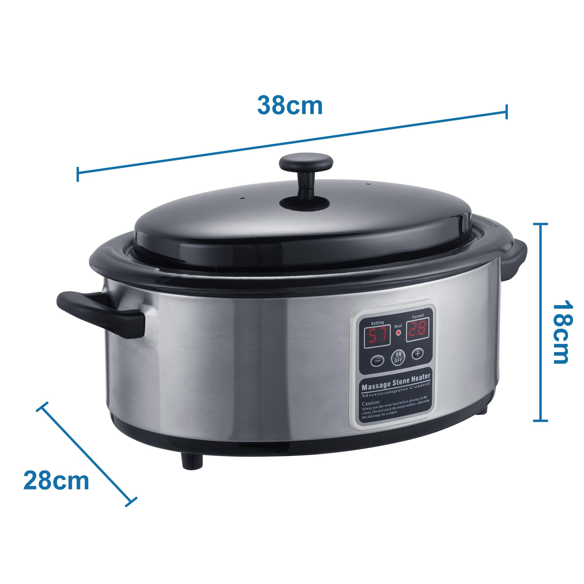 Premium 6 Quart Hot Stone Massage Heater Warmer - Fast Heating for Spa, Therapy & Relaxation at Home or Professional Use