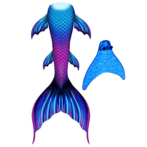 FOLOEO Mermaid Tails with Monofin for Swimming - Professional Mermaid Swimsuit Costume Set for Adults & Teens (Multiple Sizes) - Perfect for Pool Parties, Underwater Photography & Mermaid-Themed Events