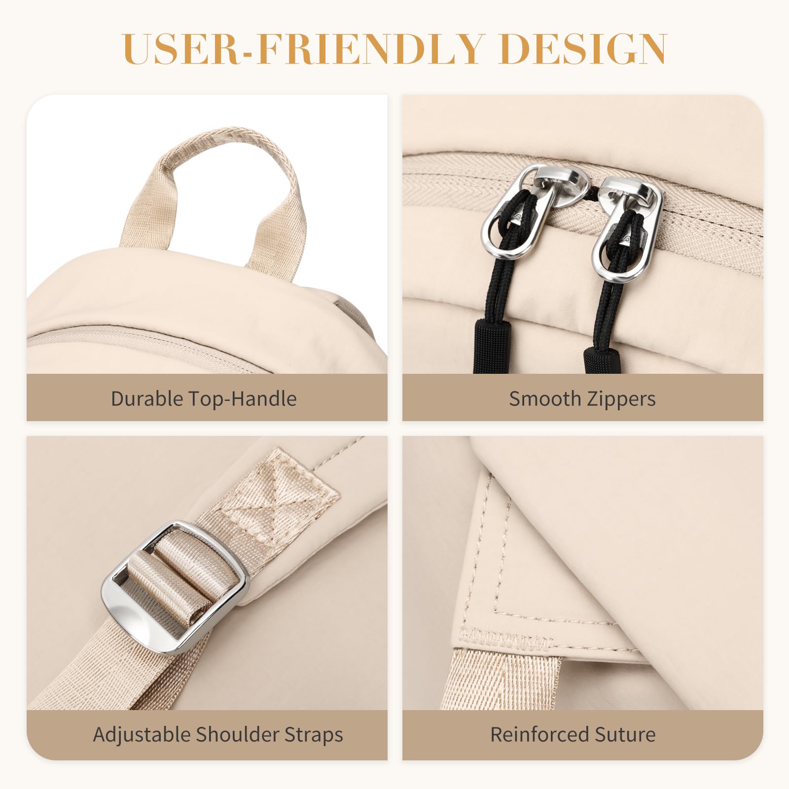 Stylish Mini Backpack for Women - Lightweight Small Backpack Purse for Golf, Work, Travel & Daily Use | Durable & Fashionable Daypack for Commuting, Shopping & Outdoor Activities