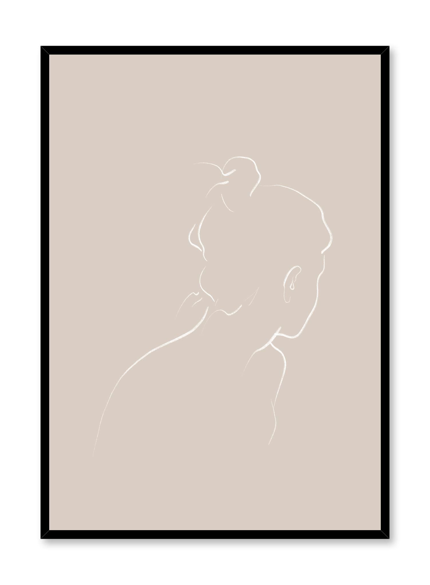 Into the Distance in Beige - Premium Wall Art Poster for Home & Office Decor - Perfect for Living Room, Bedroom or Workspace