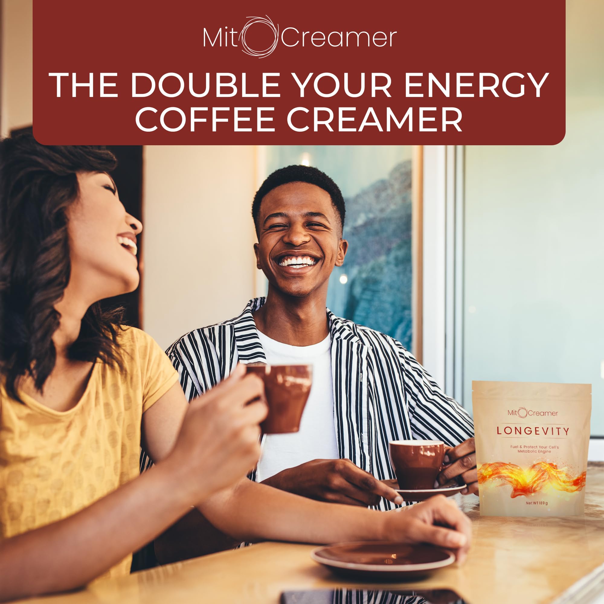 Lifeboost Longevity Mitocreamer - Best MCT Oil & Collagen Coffee Creamer Powder for Keto Diet - Dairy Free, Gluten Free, Sugar Free Energy Booster - Perfect for Morning Coffee, Workout Fuel & Low-Carb Lifestyle