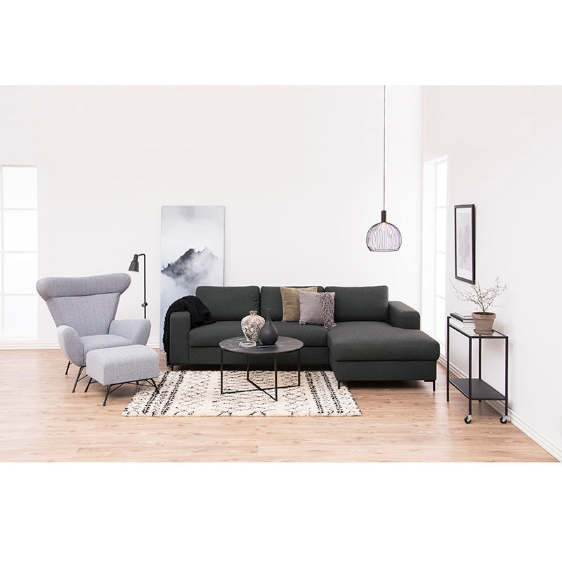 KOLINA 80cm Black Marble Glass Round Coffee Table - Modern Living Room Centerpiece for Home Decor & Small Space Furniture