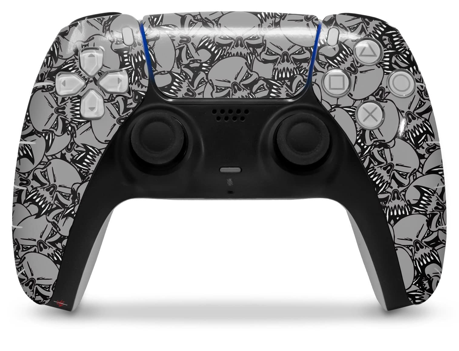 PS5 DualSense Controller Skin Wrap - Scattered Skulls Gray for Gaming Protection