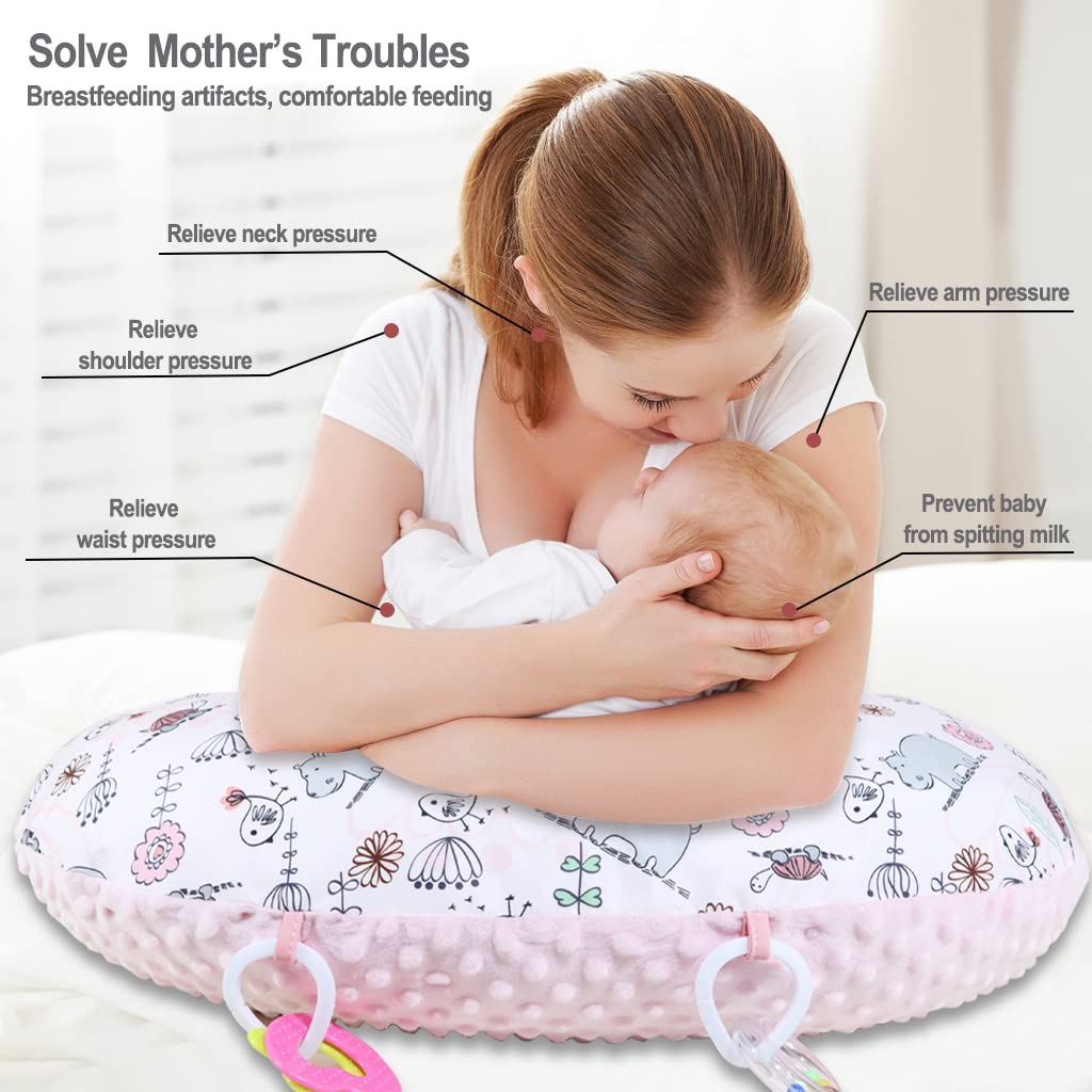 KAKIBLIN Breastfeeding Pillow - Multifunctional Nursing Pillow for Newborns & Infants | Ergonomic Support for Breastfeeding, Bottle Feeding & Tummy Time | Perfect Baby Shower Gift for Boys & Girls
