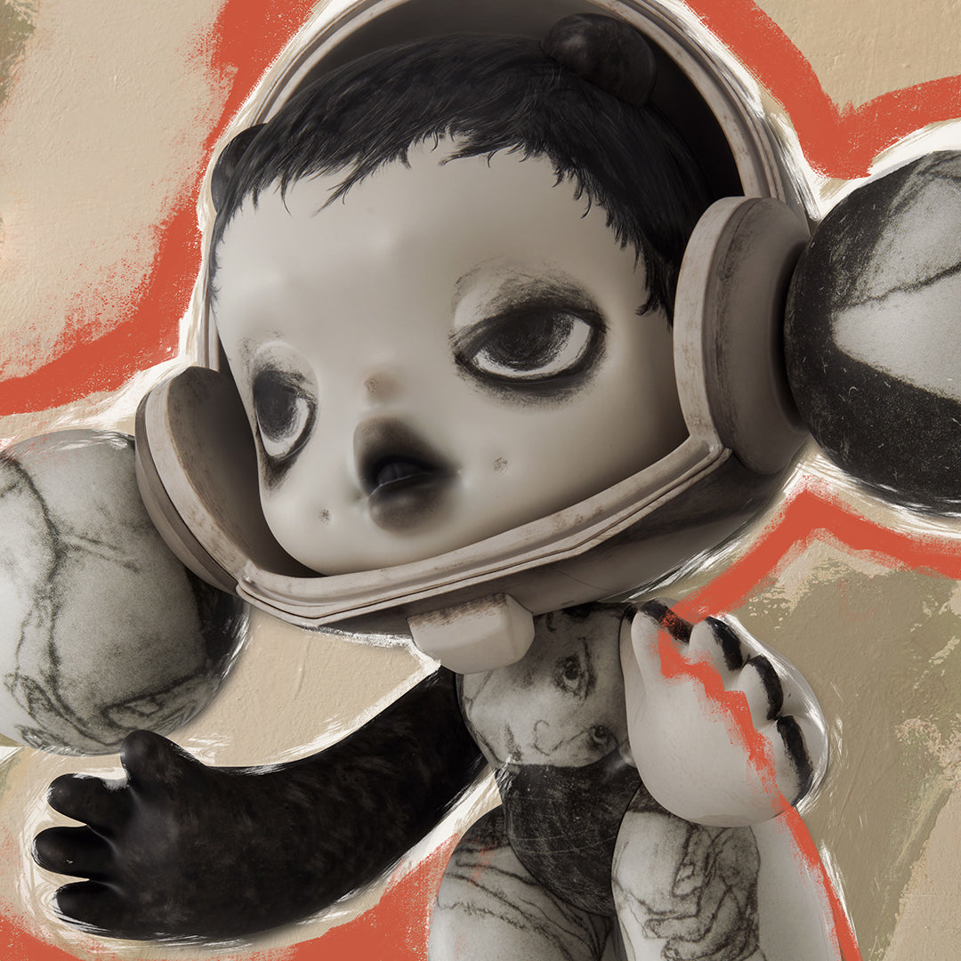 POP MART MEGA α SKULLPANDA 1000% Egon Schiele Limited Edition Collectible Art Figure - Perfect for Home Decor, Office Display & Anime Collector Showcase