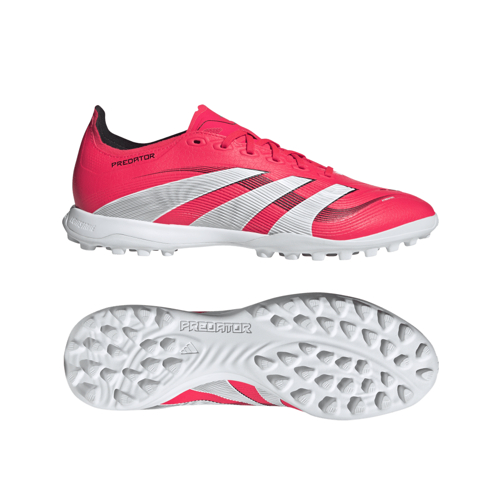 Adidas Predator League TF Turf Football Shoes for Men - Lucid Red/White/Core Black - Soccer Cleats for Artificial Grass - Perfect for Training & Matches
