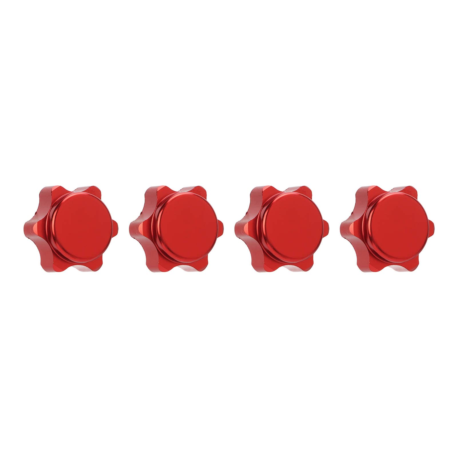 ENZZ 10mm Wheel Hub Nuts Cover - Dustproof Protective Nut Caps for 1/18 RC Cars (Red) - Perfect for Remote Control Car Maintenance & Off-Road Protection