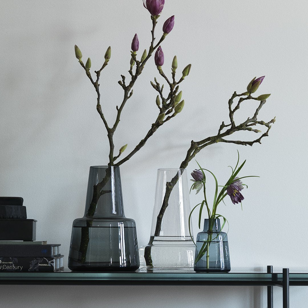Louise Campbell Flora Vase Holmegaard - Modern Scandinavian Glass Vase for Home Decor, Wedding Centerpieces & Floral Arrangements