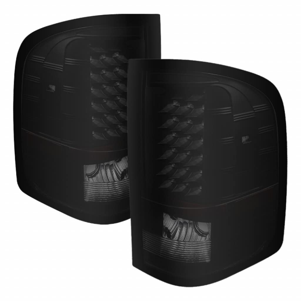 Xtune LED Tail Lights for Chevy Silverado 2007-2013 - Black Smoke Style (Pair) - Part #5077493 | Upgrade Your Truck's Rear Lighting for Better Visibility & Style