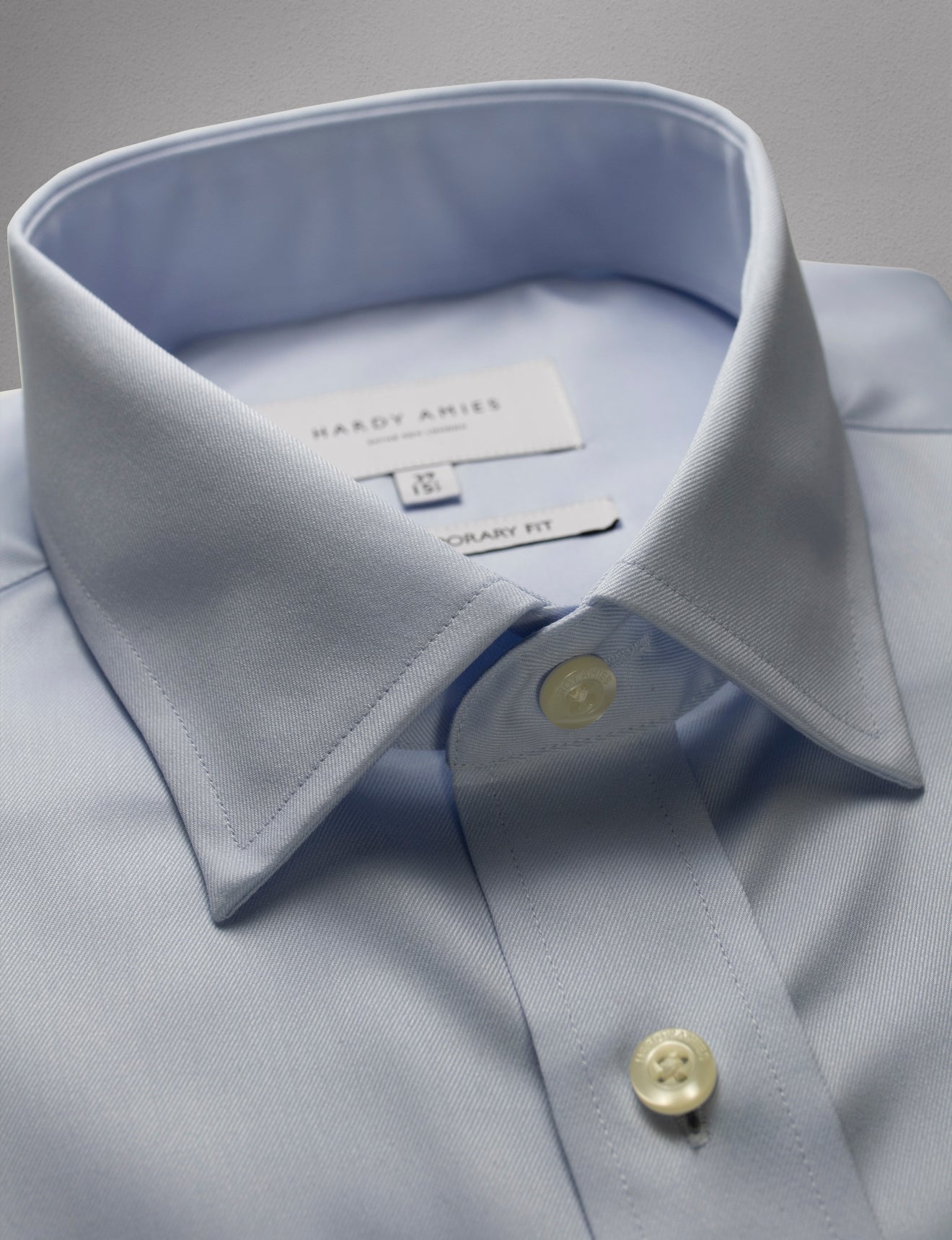 Blue Micro Twill Shirt for Men - Contemporary Fit Casual Button Down Shirt | Perfect for Office, Business Meetings & Smart Casual Outfits
