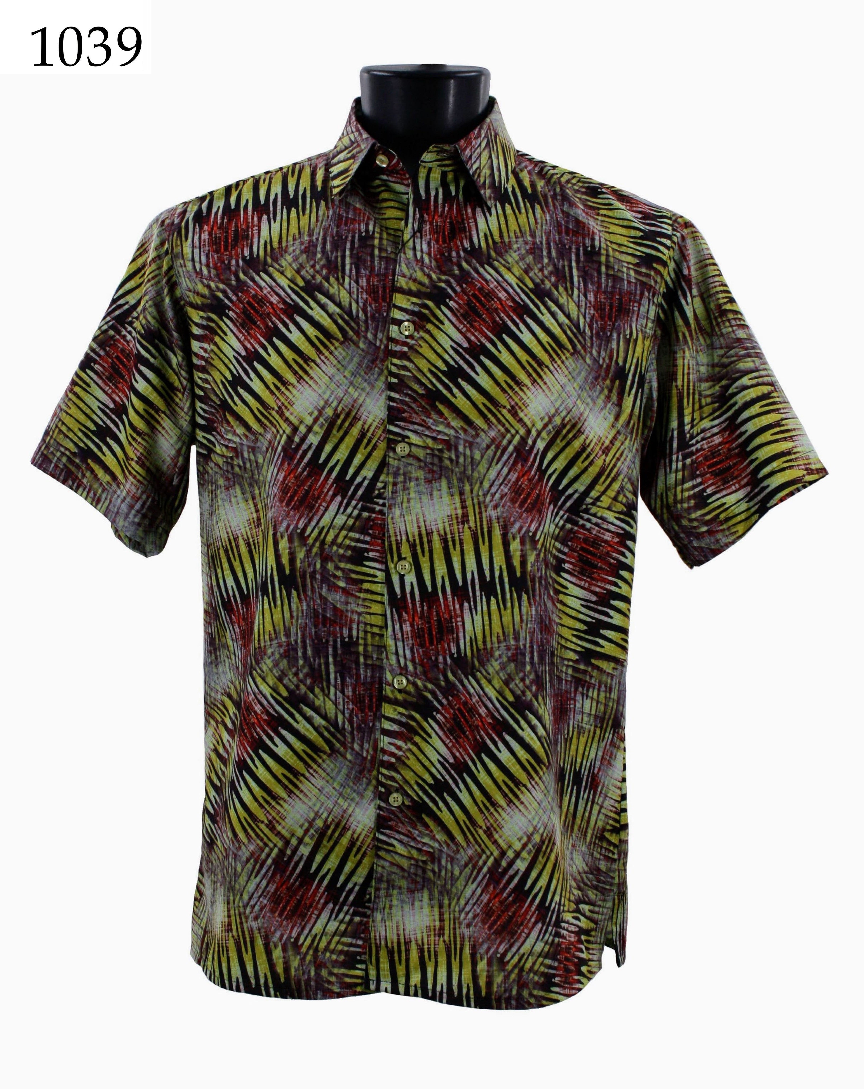 Bassiri Men's Casual Short Sleeve Shirt 1039 - Breathable Cotton Summer T-Shirt for Outdoor Activities & Daily Wear