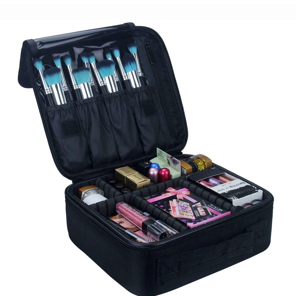 Portable Travel Makeup Cosmetic Bag - Waterproof Organizer for Toiletries & Cosmetics | Perfect for Vacation, Gym, and Daily Use