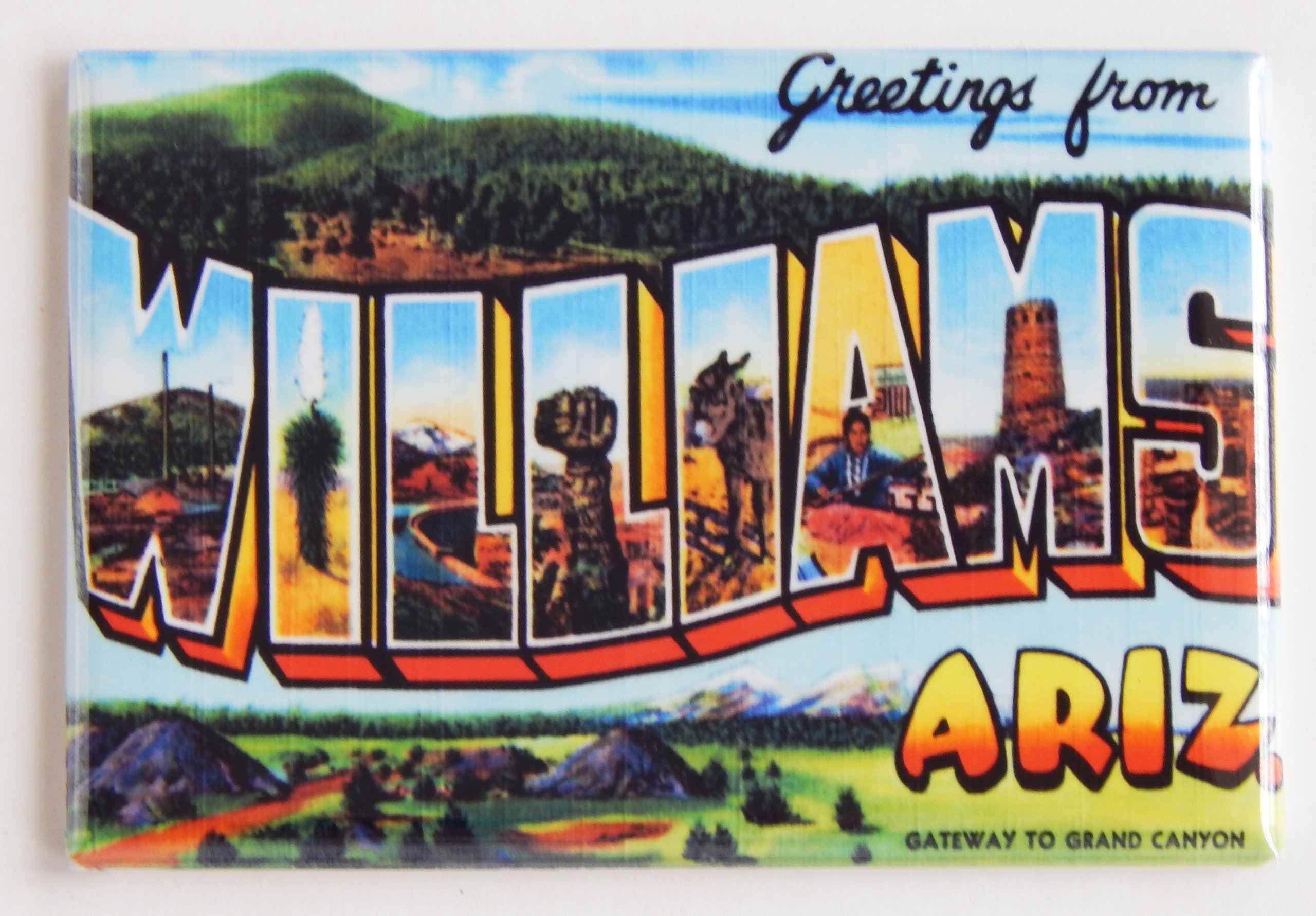 Williams Arizona Souvenir Fridge Magnet (2 x 3 Inches) - Perfect for Travel Memories, Office Decor & Gift Ideas