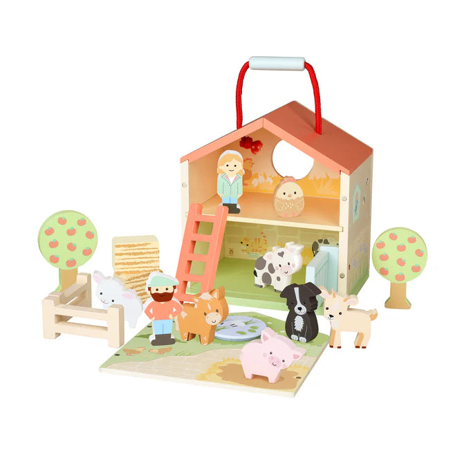 Farmyard Play Set for Kids - Animal Toy Figures with Barn, Tractor & Fence - Educational Farm Playset for Toddlers & Preschoolers - Perfect for Imaginative Play, Learning & Farm-Themed Birthday Gifts