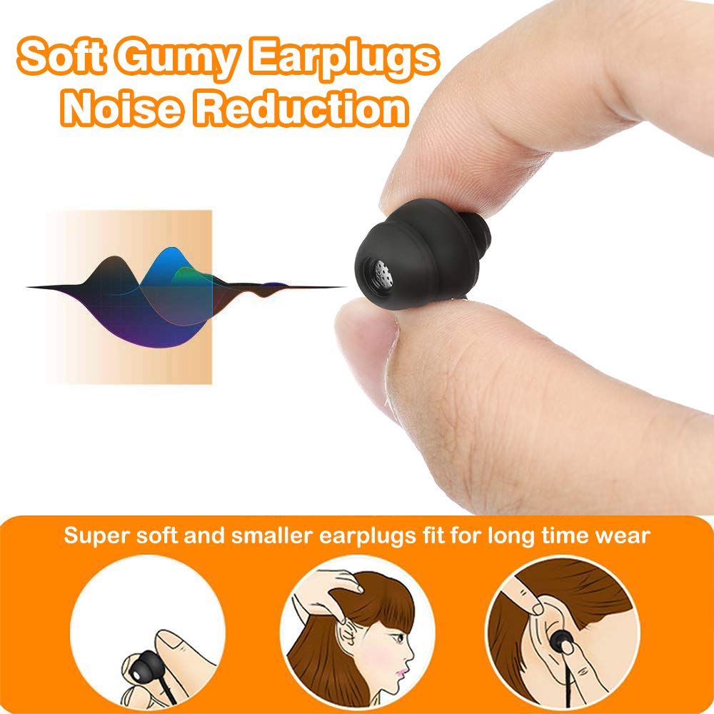 Bluetooth Sleep Headphones Wireless 4.2 Soft In-Ear Earbuds - 18H Playtime for Sleeping, Gym & Sports | Comfortable Noise Canceling Headset for Side Sleepers, Insomnia Relief & Relaxation - Perfect for Night Use, Travel & Workout (Black)
