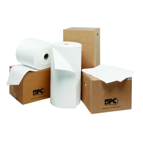 Brady SPC OP300 15x19 Inch Oil Absorbent Pads - Premium Medium Weight Spill Control with Low Linting Fiber Cover (100 Count) - Ideal for Industrial Workshops, Garages & Machine Maintenance