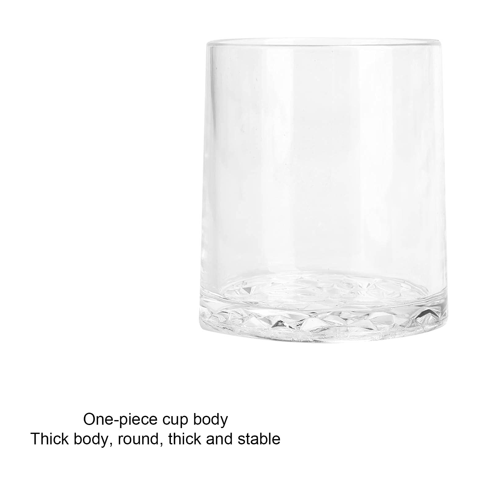 Premium 200ml Acrylic Water Glass with Rhombus Base - Shatterproof Drinking Tumbler for Water, Juice, Cocktails & Iced Tea - Perfect for Home, Office, Parties & Outdoor Activities