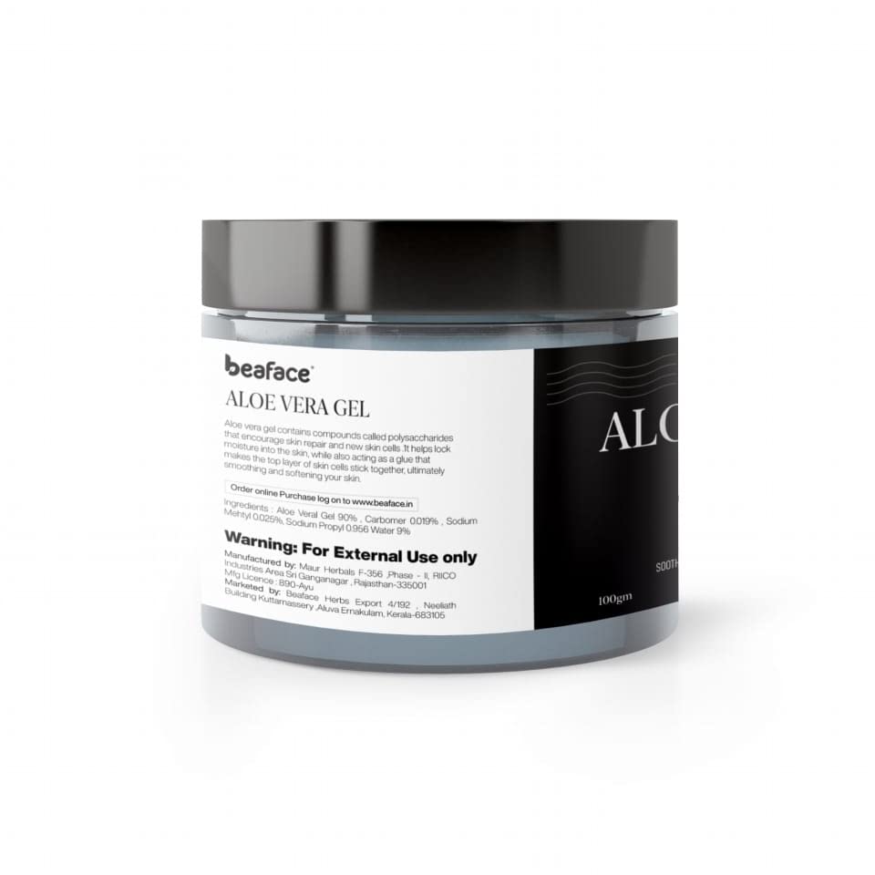 Beaface Combo Pack - Men's Face Gel 100g & Aloe Vera Gel for Hydration & Soothing Skin | Perfect for Daily Skincare & After Shave Care
