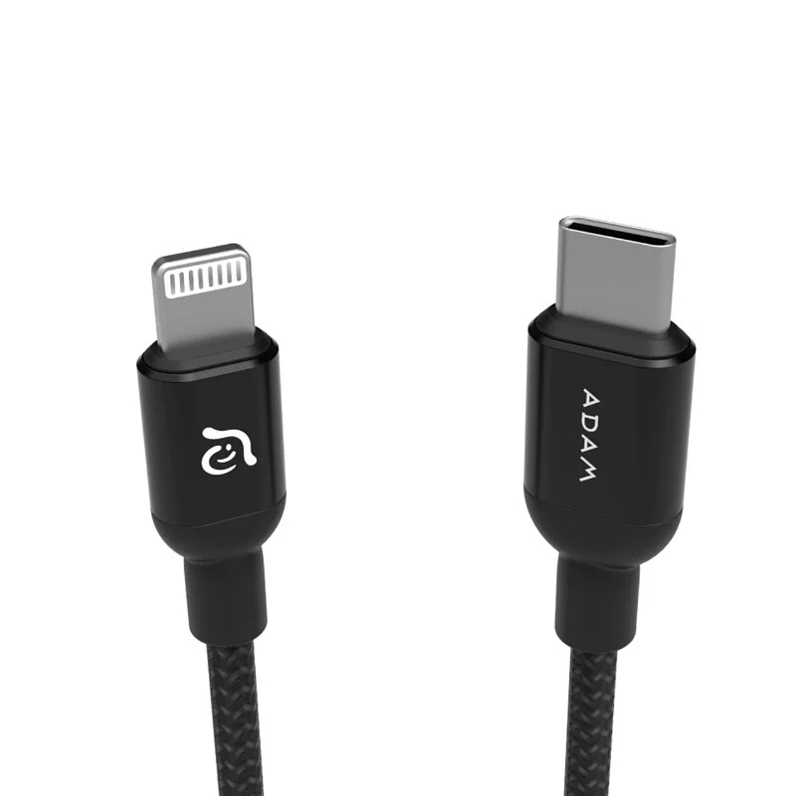 Premium Adam Elements USB C to Lightning Cable 1.2m (4ft) - Fast Charging & Sync - Durable Nylon Braided - Black - Perfect for iPhone, iPad & MacBook Charging & Data Transfer
