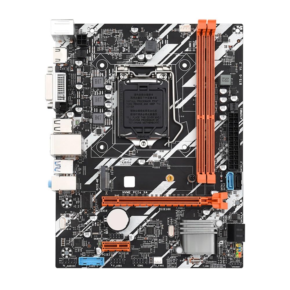 IGUATU B75-G 主板 DDR3 双通道 LGA 1155 CPU PCI-E X16 显卡插槽 笔记本电脑升级 适用于办公与游戏