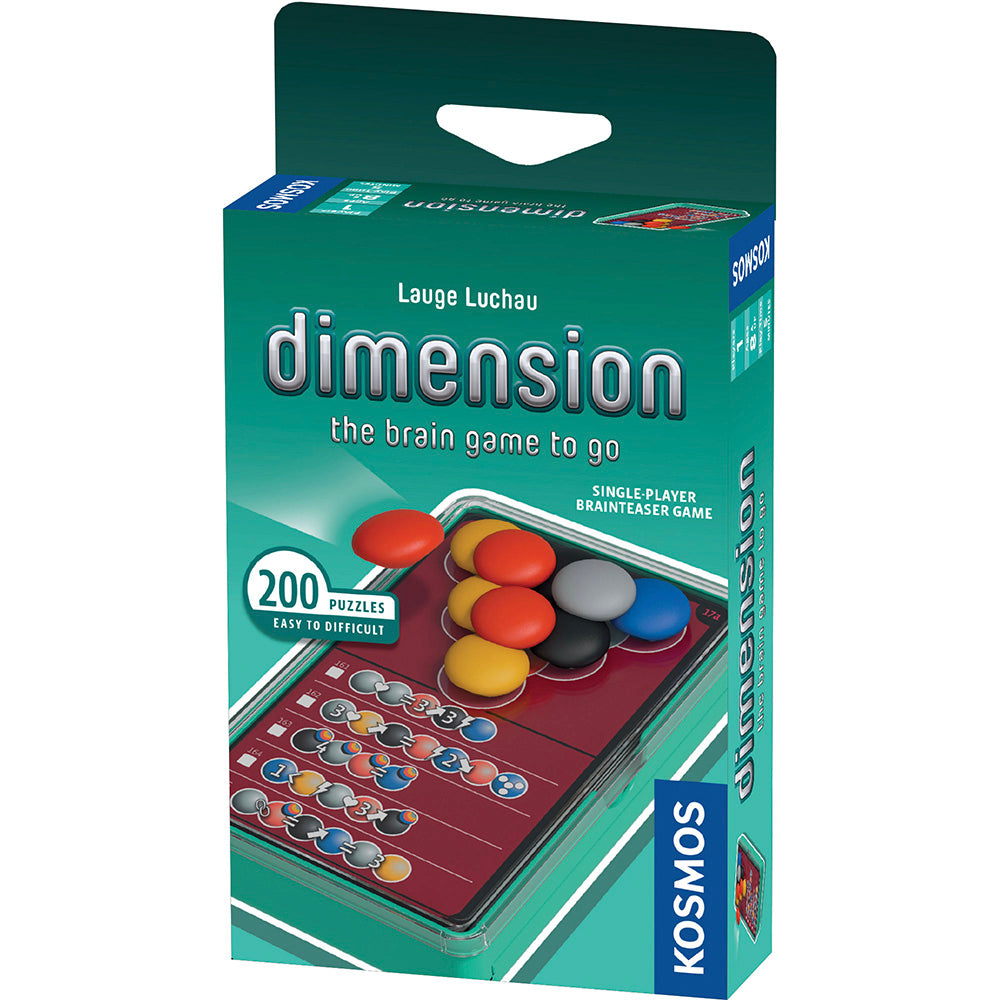 Dimension The Brain Game To Go - Portable Puzzle Board Game for Travel, Family Game Night & Brain Training