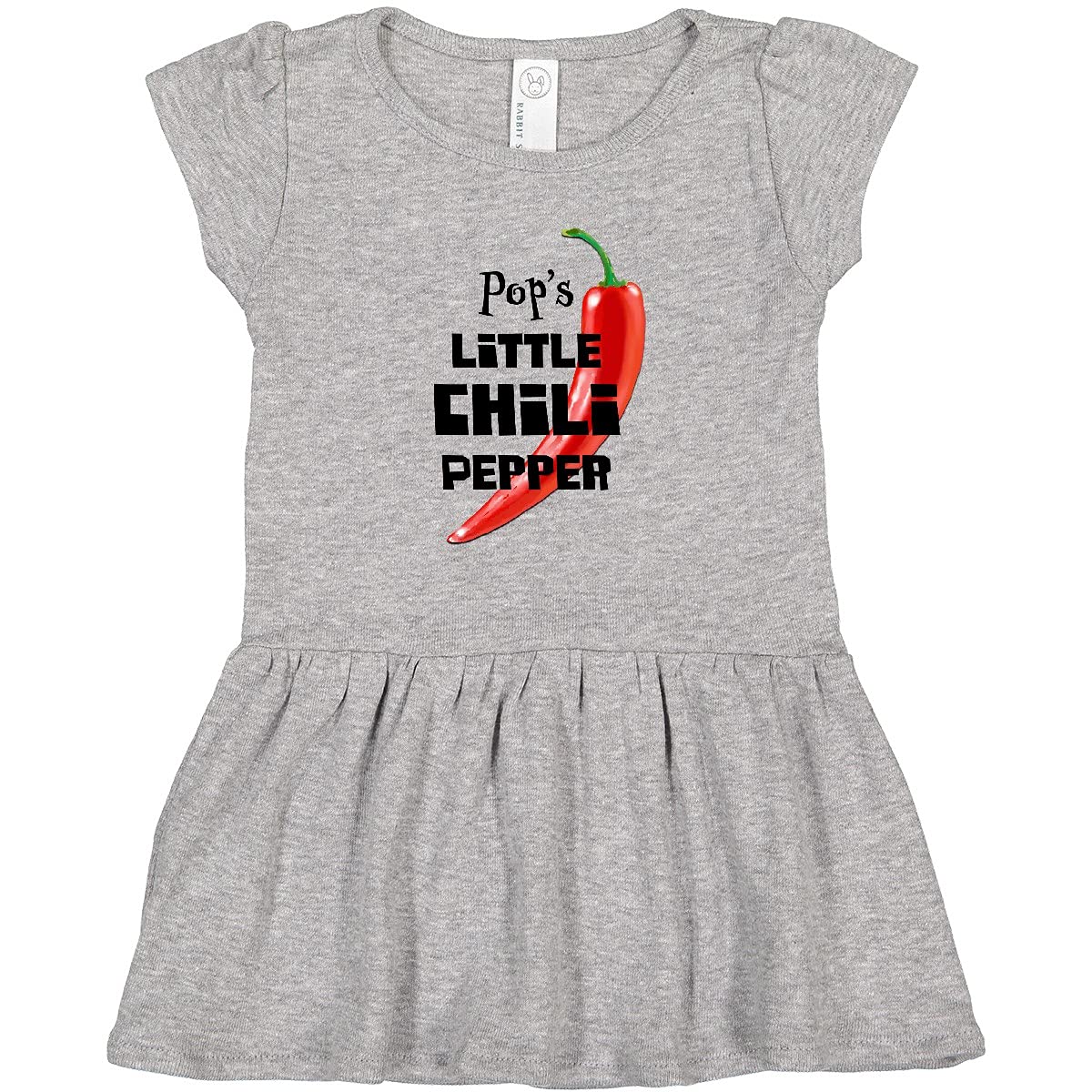 Inktastic Pop's Little Chili Pepper Toddler Dress - Cute & Comfortable Girls' Outfit for Playdates, Parties & Everyday Wear