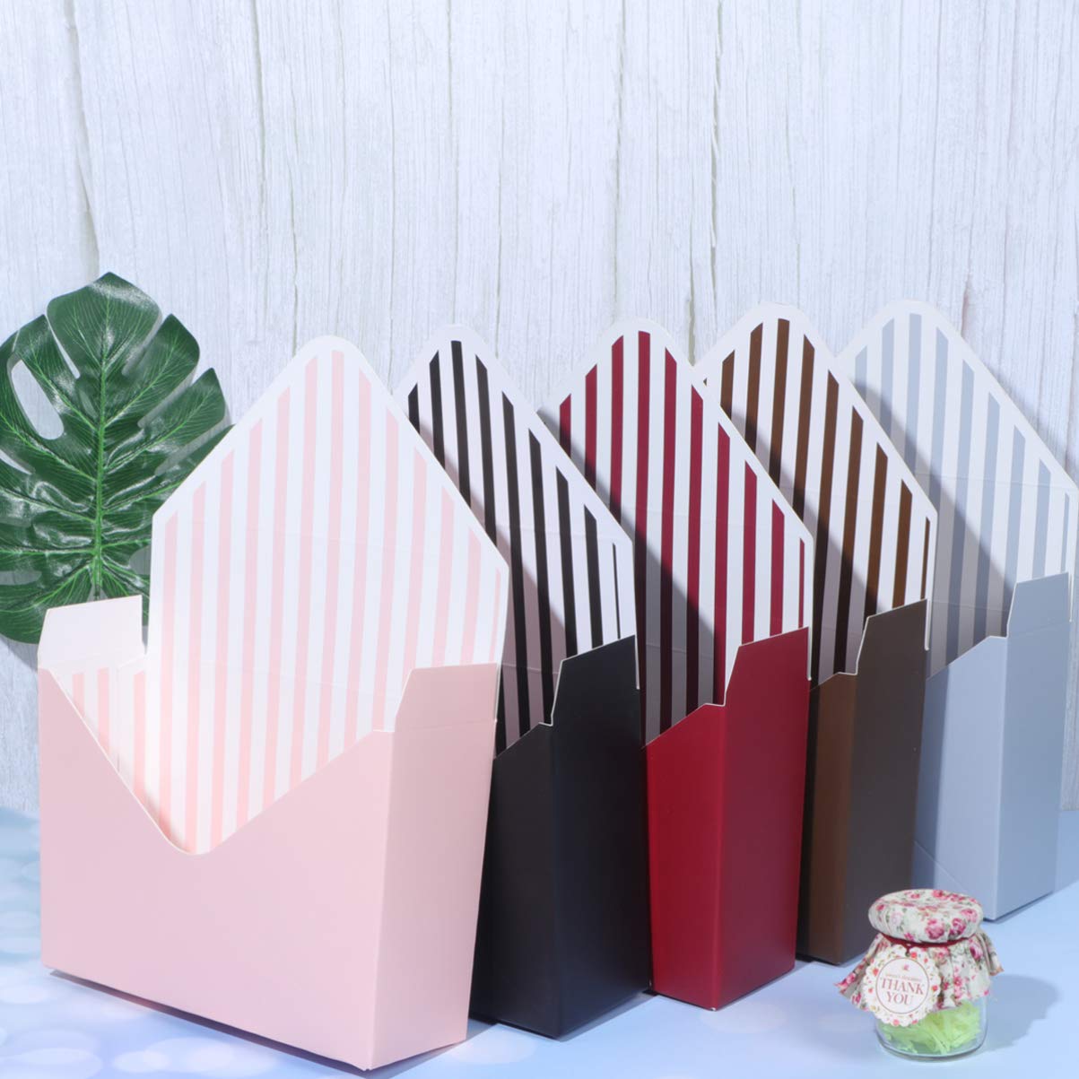 PRETYZOOM 5-Piece Waterproof Envelope Gift Box Set - Wedding Rose Wrapping Paper, Jewelry Packaging, Decorative Paper Bags for Wedding Ceremony Decor, Floral Arrangements & Party Favors